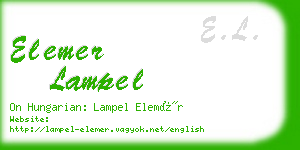 elemer lampel business card